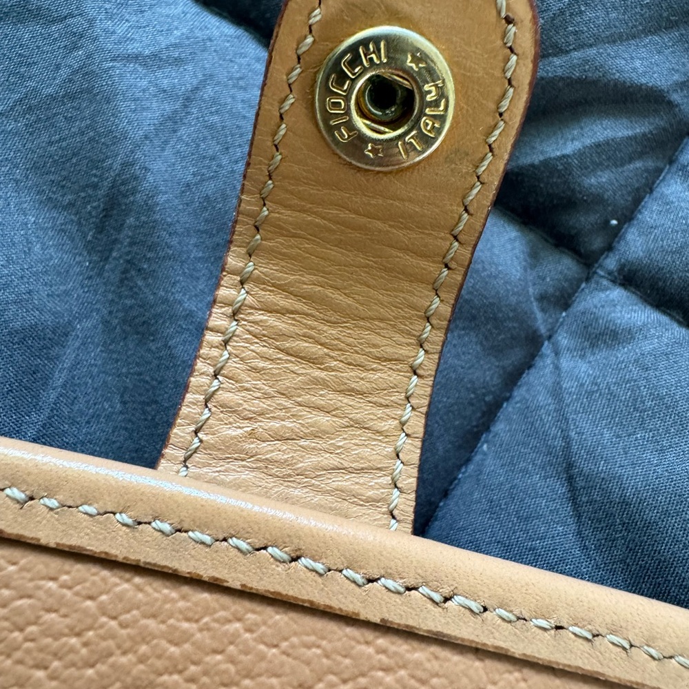 Vintage Celine Brown Leather Saddle Crossbody with Tan Trim - Picture 11 of 16
